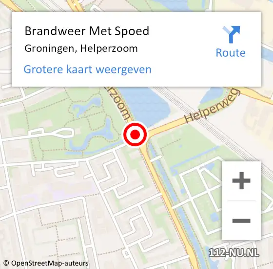 Locatie op kaart van de 112 melding: Brandweer Met Spoed Naar Groningen, Helperzoom op 3 januari 2021 11:49