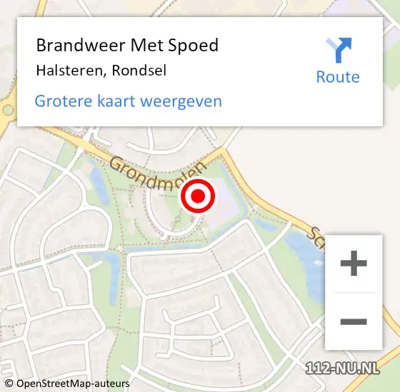 Locatie op kaart van de 112 melding: Brandweer Met Spoed Naar Halsteren, Rondsel op 3 januari 2021 16:35