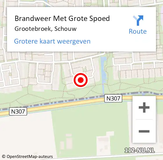 Locatie op kaart van de 112 melding: Brandweer Met Grote Spoed Naar Grootebroek, Schouw op 3 januari 2021 23:22