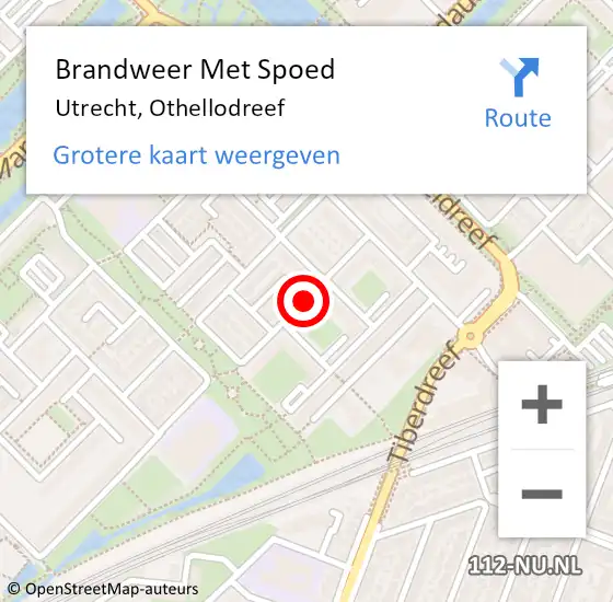 Locatie op kaart van de 112 melding: Brandweer Met Spoed Naar Utrecht, Othellodreef op 4 januari 2021 14:50