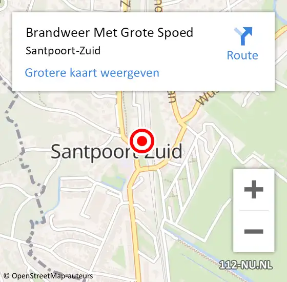 Locatie op kaart van de 112 melding: Brandweer Met Grote Spoed Naar Santpoort-Zuid op 6 januari 2021 10:11