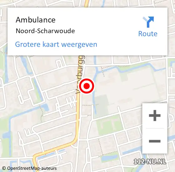 Locatie op kaart van de 112 melding: Ambulance Noord-Scharwoude op 6 januari 2021 10:15