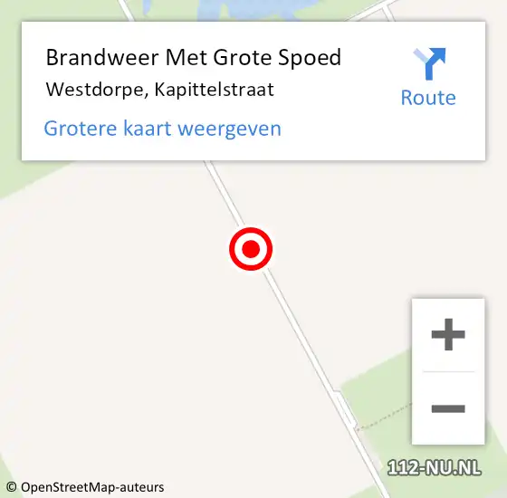 Locatie op kaart van de 112 melding: Brandweer Met Grote Spoed Naar Westdorpe, Kapittelstraat op 6 januari 2021 11:59