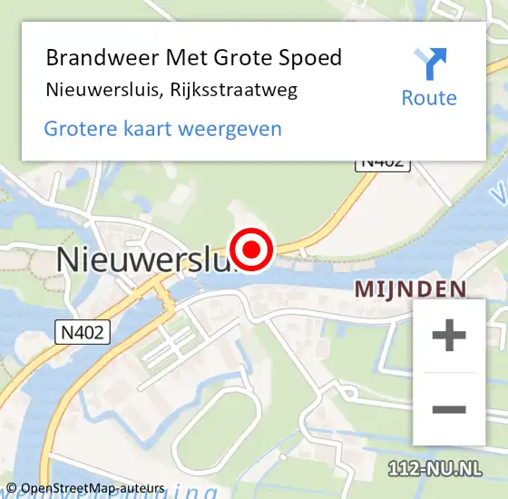 Locatie op kaart van de 112 melding: Brandweer Met Grote Spoed Naar Nieuwersluis, Rijksstraatweg op 6 januari 2021 22:10