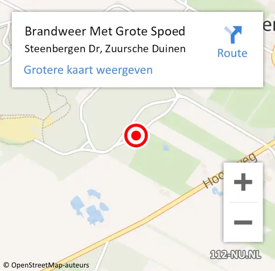 Locatie op kaart van de 112 melding: Brandweer Met Grote Spoed Naar Steenbergen Dr, Zuursche Duinen op 7 januari 2021 15:51