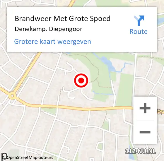 Locatie op kaart van de 112 melding: Brandweer Met Grote Spoed Naar Denekamp, Diepengoor op 7 januari 2021 19:23