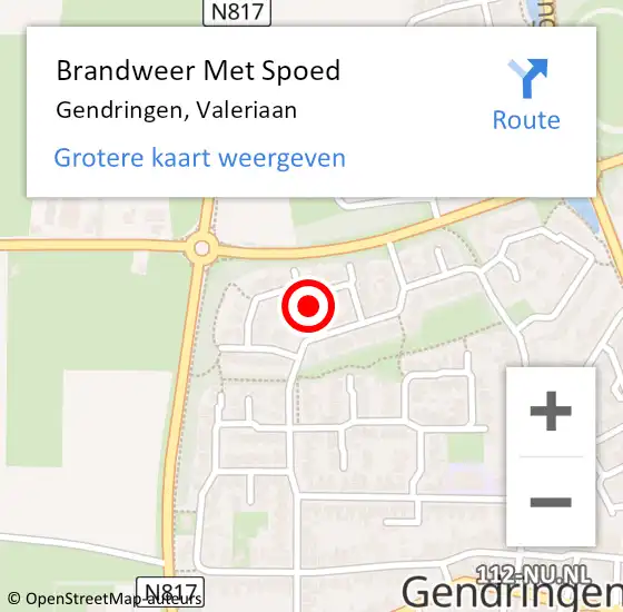 Locatie op kaart van de 112 melding: Brandweer Met Spoed Naar Gendringen, Valeriaan op 7 januari 2021 21:47