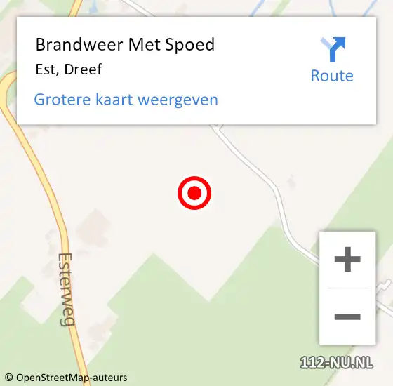 Locatie op kaart van de 112 melding: Brandweer Met Spoed Naar Est, Dreef op 8 januari 2021 20:24