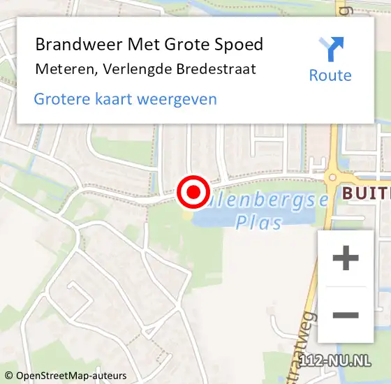 Locatie op kaart van de 112 melding: Brandweer Met Grote Spoed Naar Meteren, Verlengde Bredestraat op 8 januari 2021 22:08