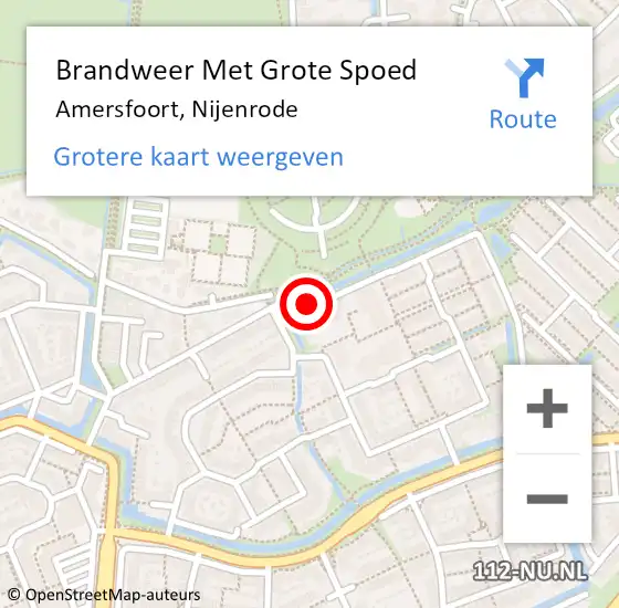 Locatie op kaart van de 112 melding: Brandweer Met Grote Spoed Naar Amersfoort, Nijenrode op 9 januari 2021 16:53