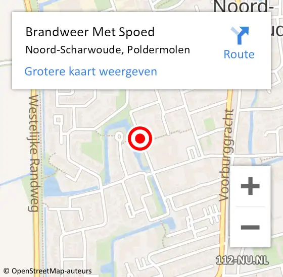 Locatie op kaart van de 112 melding: Brandweer Met Spoed Naar Noord-Scharwoude, Poldermolen op 9 januari 2021 20:36