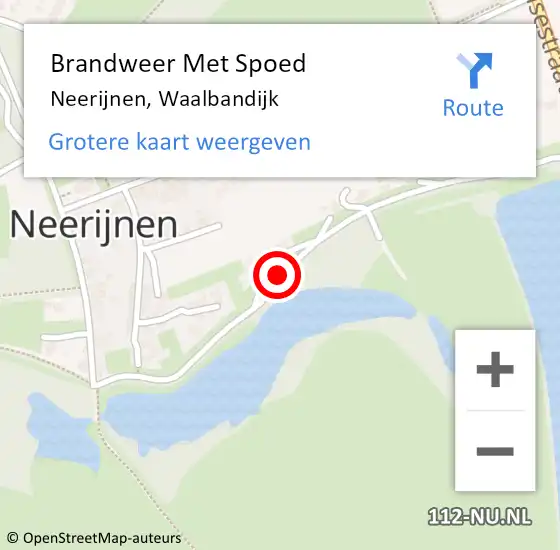 Locatie op kaart van de 112 melding: Brandweer Met Spoed Naar Neerijnen, Waalbandijk op 10 januari 2021 13:48