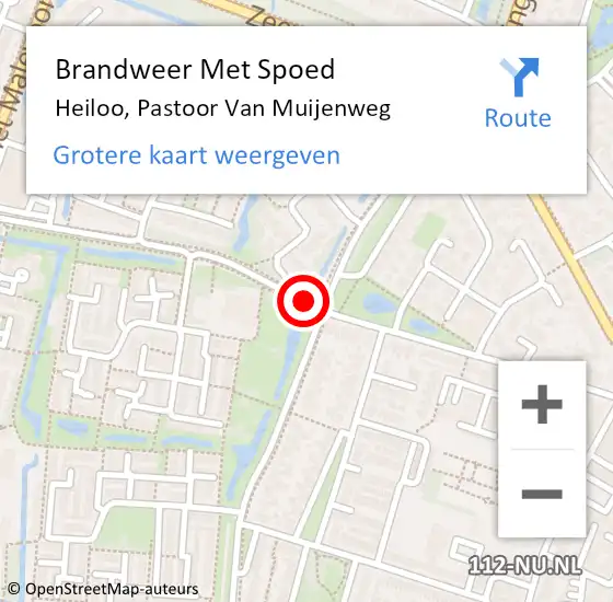 Locatie op kaart van de 112 melding: Brandweer Met Spoed Naar Heiloo, Pastoor Van Muijenweg op 10 januari 2021 20:29