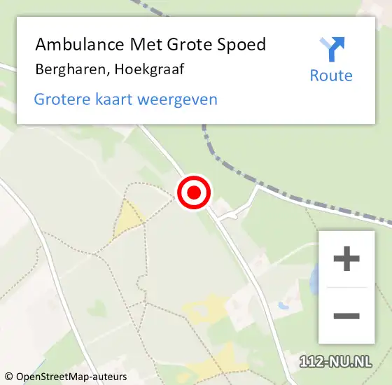 Locatie op kaart van de 112 melding: Ambulance Met Grote Spoed Naar Bergharen, Hoekgraaf op 11 januari 2021 03:55