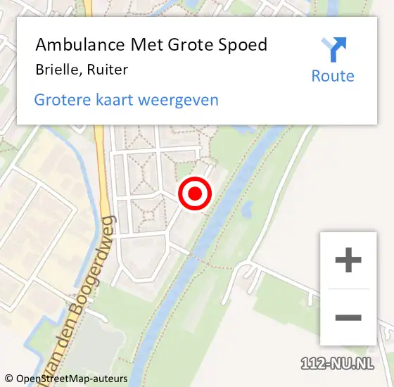 Locatie op kaart van de 112 melding: Ambulance Met Grote Spoed Naar Brielle, Ruiter op 12 januari 2021 09:30