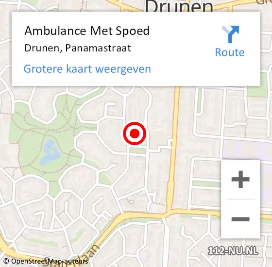 Locatie op kaart van de 112 melding: Ambulance Met Spoed Naar Drunen, Panamastraat op 8 september 2013 11:15