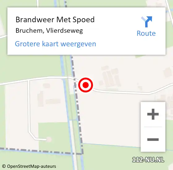 Locatie op kaart van de 112 melding: Brandweer Met Spoed Naar Bruchem, Vlierdseweg op 30 mei 2014 14:43