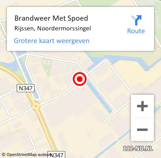 Locatie op kaart van de 112 melding: Brandweer Met Spoed Naar Rijssen, Noordermorssingel op 14 januari 2021 06:25
