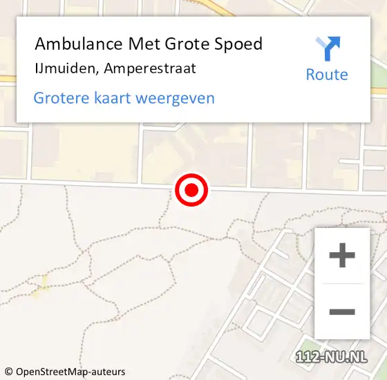 Locatie op kaart van de 112 melding: Ambulance Met Grote Spoed Naar IJmuiden, Amperestraat op 14 januari 2021 13:50