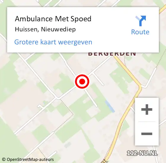 Locatie op kaart van de 112 melding: Ambulance Met Spoed Naar Huissen, Nieuwediep op 15 januari 2021 08:46