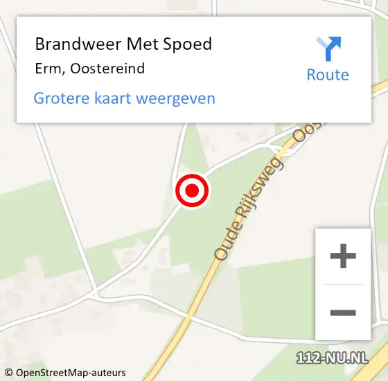 Locatie op kaart van de 112 melding: Brandweer Met Spoed Naar Erm, Oostereind op 16 januari 2021 05:18