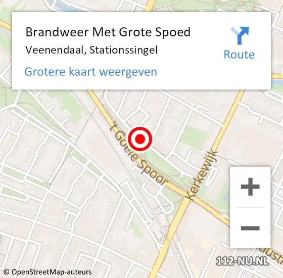 Locatie op kaart van de 112 melding: Brandweer Met Grote Spoed Naar Veenendaal, Stationssingel op 16 januari 2021 09:36