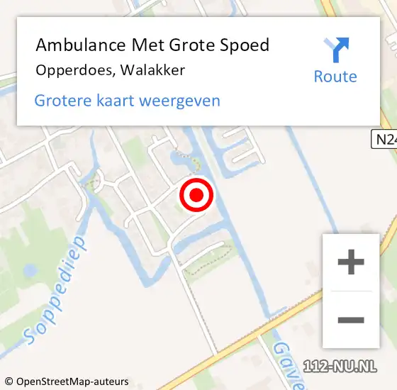 Locatie op kaart van de 112 melding: Ambulance Met Grote Spoed Naar Opperdoes, Walakker op 16 januari 2021 23:02