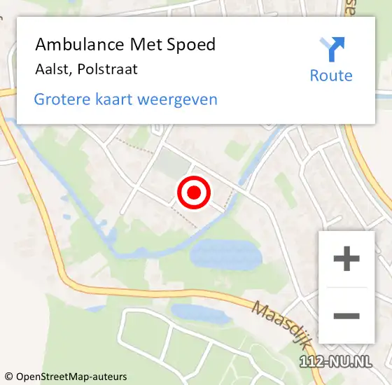 Locatie op kaart van de 112 melding: Ambulance Met Spoed Naar Aalst, Polstraat op 17 januari 2021 07:12