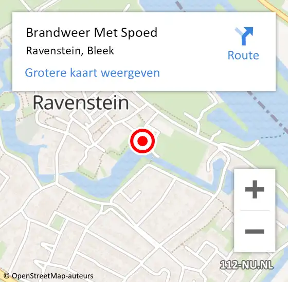 Locatie op kaart van de 112 melding: Brandweer Met Spoed Naar Ravenstein, Bleek op 17 januari 2021 19:37
