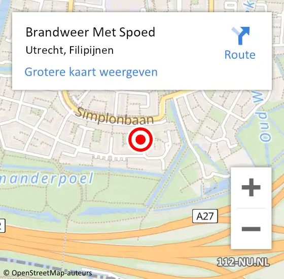 Locatie op kaart van de 112 melding: Brandweer Met Spoed Naar Utrecht, Filipijnen op 18 januari 2021 01:59