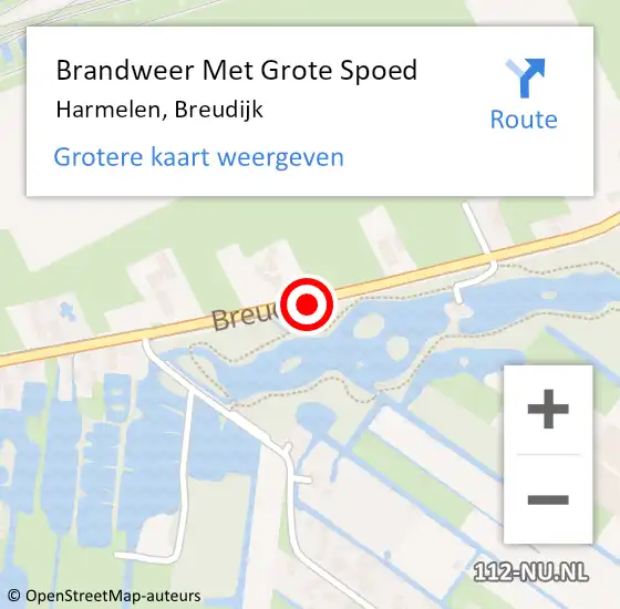 Locatie op kaart van de 112 melding: Brandweer Met Grote Spoed Naar Harmelen, Breudijk op 18 januari 2021 05:32