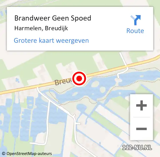 Locatie op kaart van de 112 melding: Brandweer Geen Spoed Naar Harmelen, Breudijk op 18 januari 2021 05:38