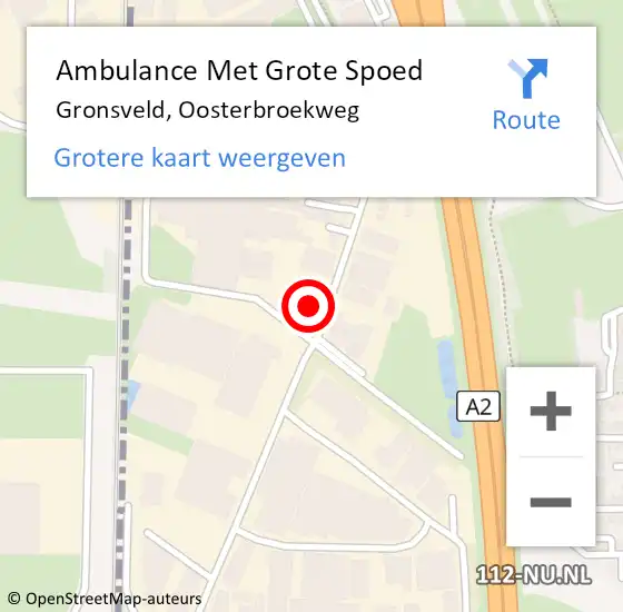 Locatie op kaart van de 112 melding: Ambulance Met Grote Spoed Naar Gronsveld, Oosterbroekweg op 3 oktober 2013 15:28