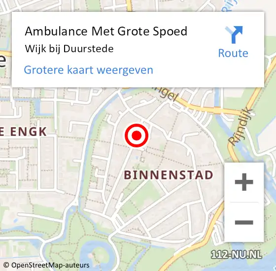 Locatie op kaart van de 112 melding: Ambulance Met Grote Spoed Naar Wijk bij Duurstede op 19 januari 2021 06:04