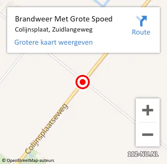 Locatie op kaart van de 112 melding: Brandweer Met Grote Spoed Naar Colijnsplaat, Zuidlangeweg op 19 januari 2021 16:49