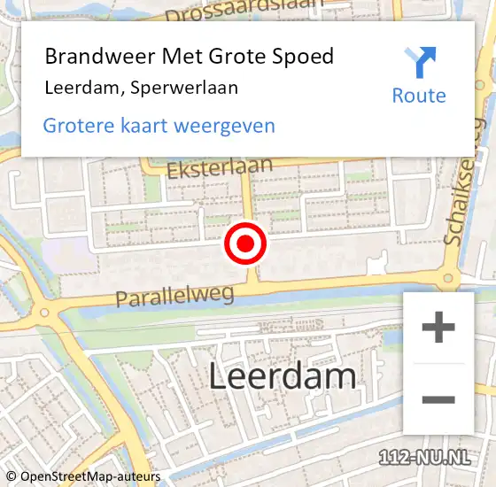 Locatie op kaart van de 112 melding: Brandweer Met Grote Spoed Naar Leerdam, Sperwerlaan op 20 januari 2021 22:42