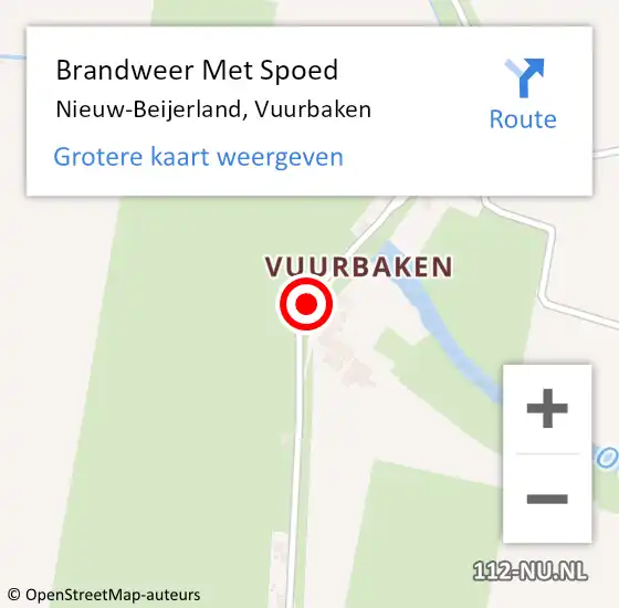 Locatie op kaart van de 112 melding: Brandweer Met Spoed Naar Nieuw-Beijerland, Vuurbaken op 21 januari 2021 04:43