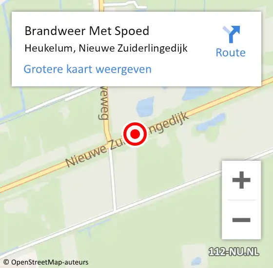 Locatie op kaart van de 112 melding: Brandweer Met Spoed Naar Heukelum, Nieuwe Zuiderlingedijk op 21 januari 2021 06:41