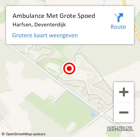 Locatie op kaart van de 112 melding: Ambulance Met Grote Spoed Naar Harfsen, Deventerdijk op 31 mei 2014 13:36