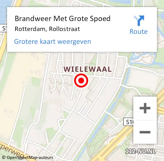 Locatie op kaart van de 112 melding: Brandweer Met Grote Spoed Naar Rotterdam, Rollostraat op 23 januari 2021 08:59