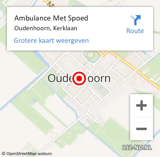 Locatie op kaart van de 112 melding: Ambulance Met Spoed Naar Oudenhoorn, Kerklaan op 23 januari 2021 12:06