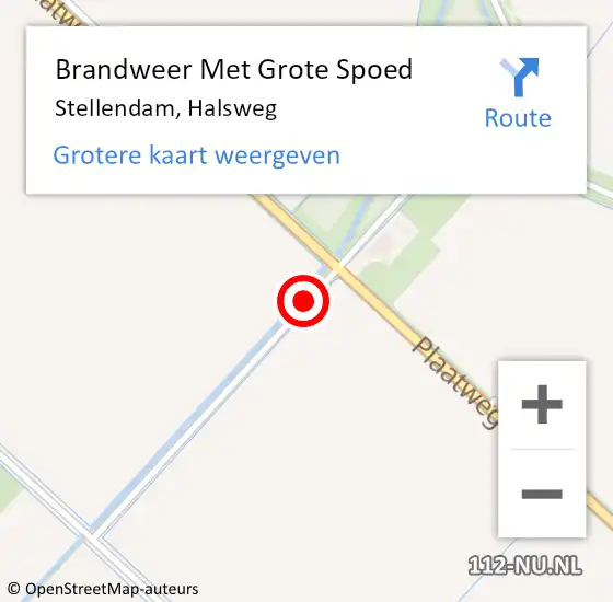 Locatie op kaart van de 112 melding: Brandweer Met Grote Spoed Naar Stellendam, Halsweg op 23 januari 2021 18:54