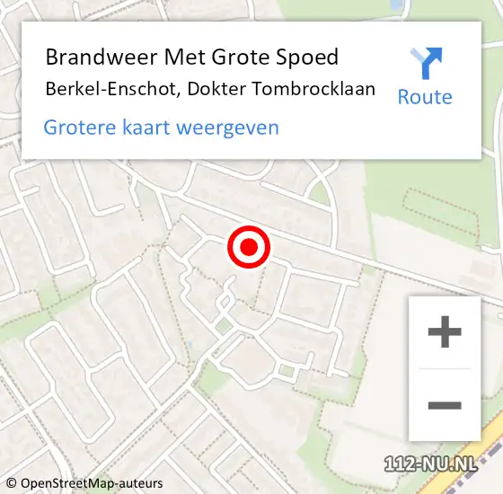 Locatie op kaart van de 112 melding: Brandweer Met Grote Spoed Naar Berkel-Enschot, Dokter Tombrocklaan op 23 januari 2021 22:56