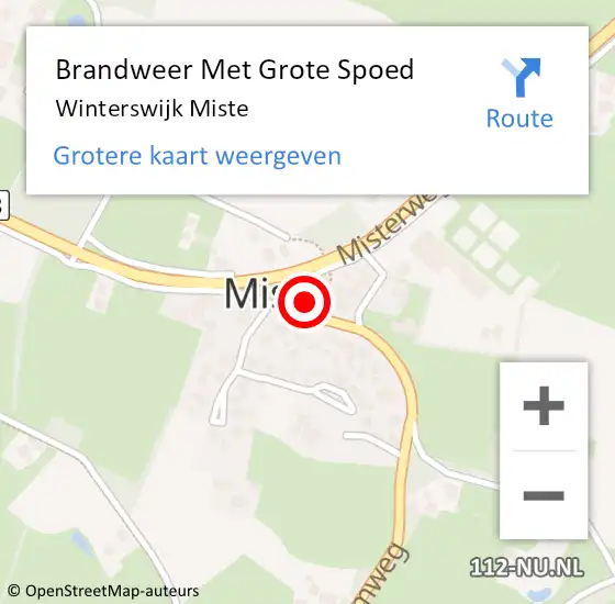 Locatie op kaart van de 112 melding: Brandweer Met Grote Spoed Naar Winterswijk Miste op 3 oktober 2013 16:11