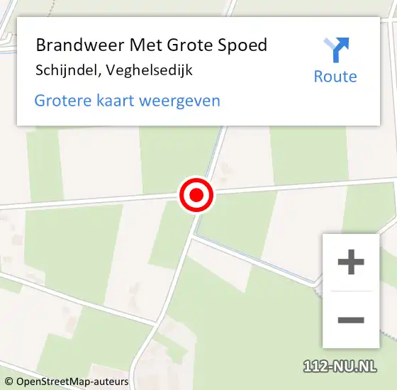 Locatie op kaart van de 112 melding: Brandweer Met Grote Spoed Naar Schijndel, Veghelsedijk op 24 januari 2021 07:21