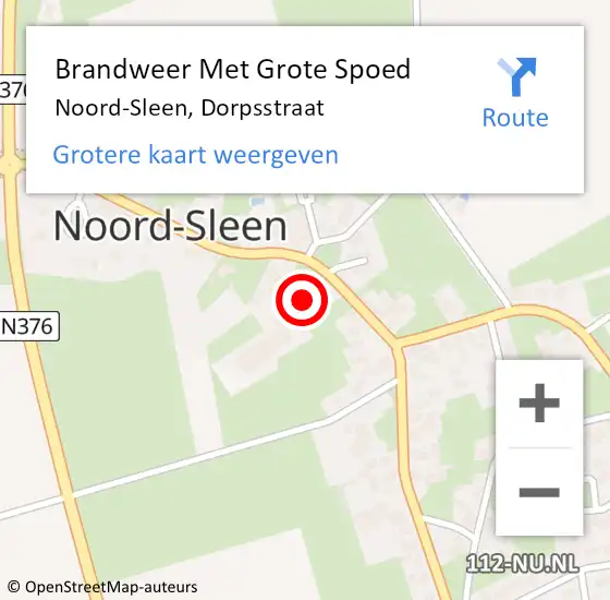 Locatie op kaart van de 112 melding: Brandweer Met Grote Spoed Naar Noord-Sleen, Dorpsstraat op 31 mei 2014 16:16