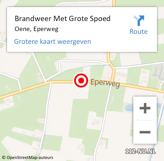 Locatie op kaart van de 112 melding: Brandweer Met Grote Spoed Naar Oene, Eperweg op 31 mei 2014 17:46