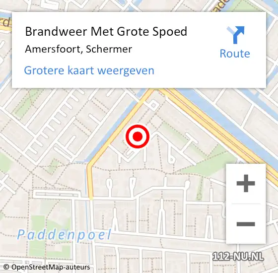 Locatie op kaart van de 112 melding: Brandweer Met Grote Spoed Naar Amersfoort, Schermer op 31 januari 2021 14:01