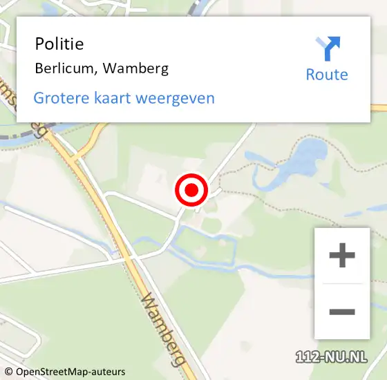 Locatie op kaart van de 112 melding: Politie Berlicum, Wamberg op 31 januari 2021 15:38