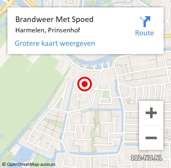 Locatie op kaart van de 112 melding: Brandweer Met Spoed Naar Harmelen, Prinsenhof op 31 januari 2021 18:56